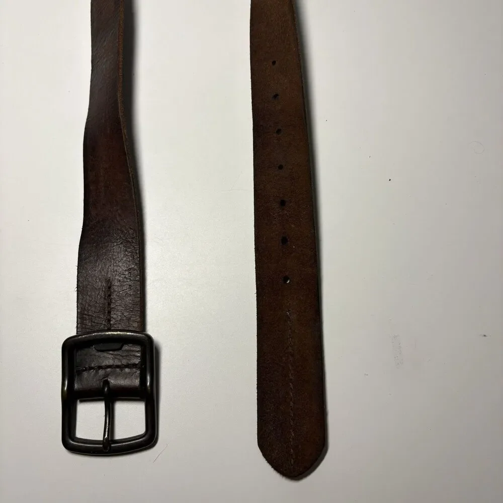 American Eagle Dark Brown Mens Leather Belt Large